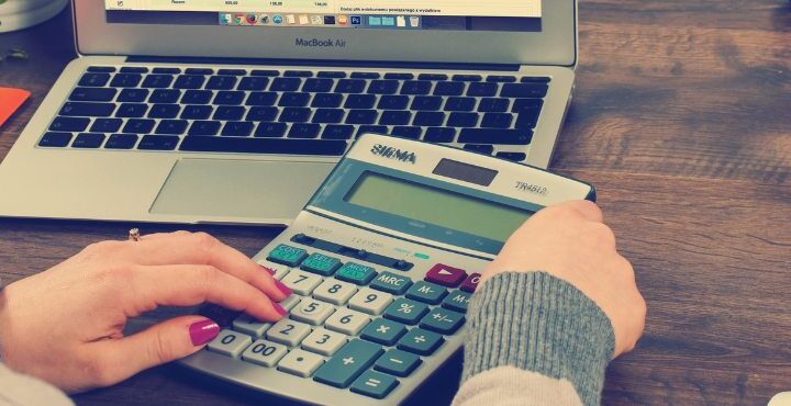 laptop and calculator